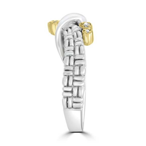 Philip Andre 18K Gold & Sterling Diamond Ring - Picture 2 of 6